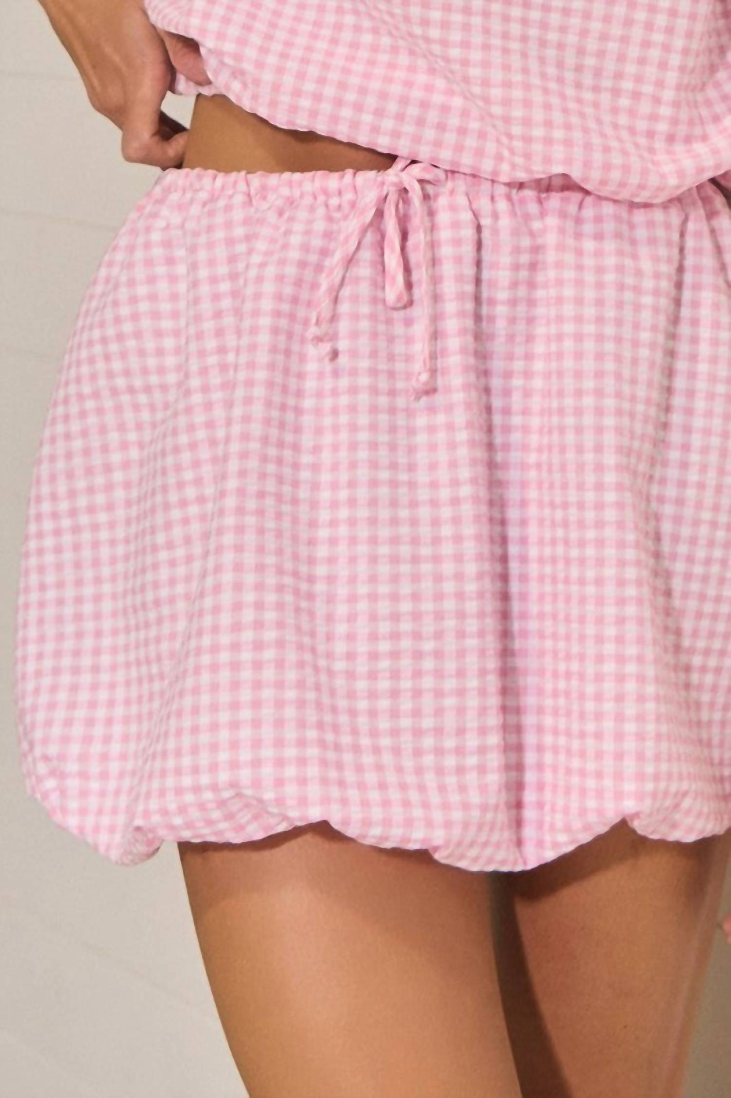 Strut & Bolt - Gingham Bubble Mini Skirt