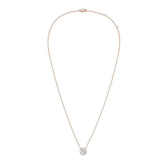 Diana M Jewels - 15.00 Cts Lab Grown Round Diamond East West Pendant Necklace