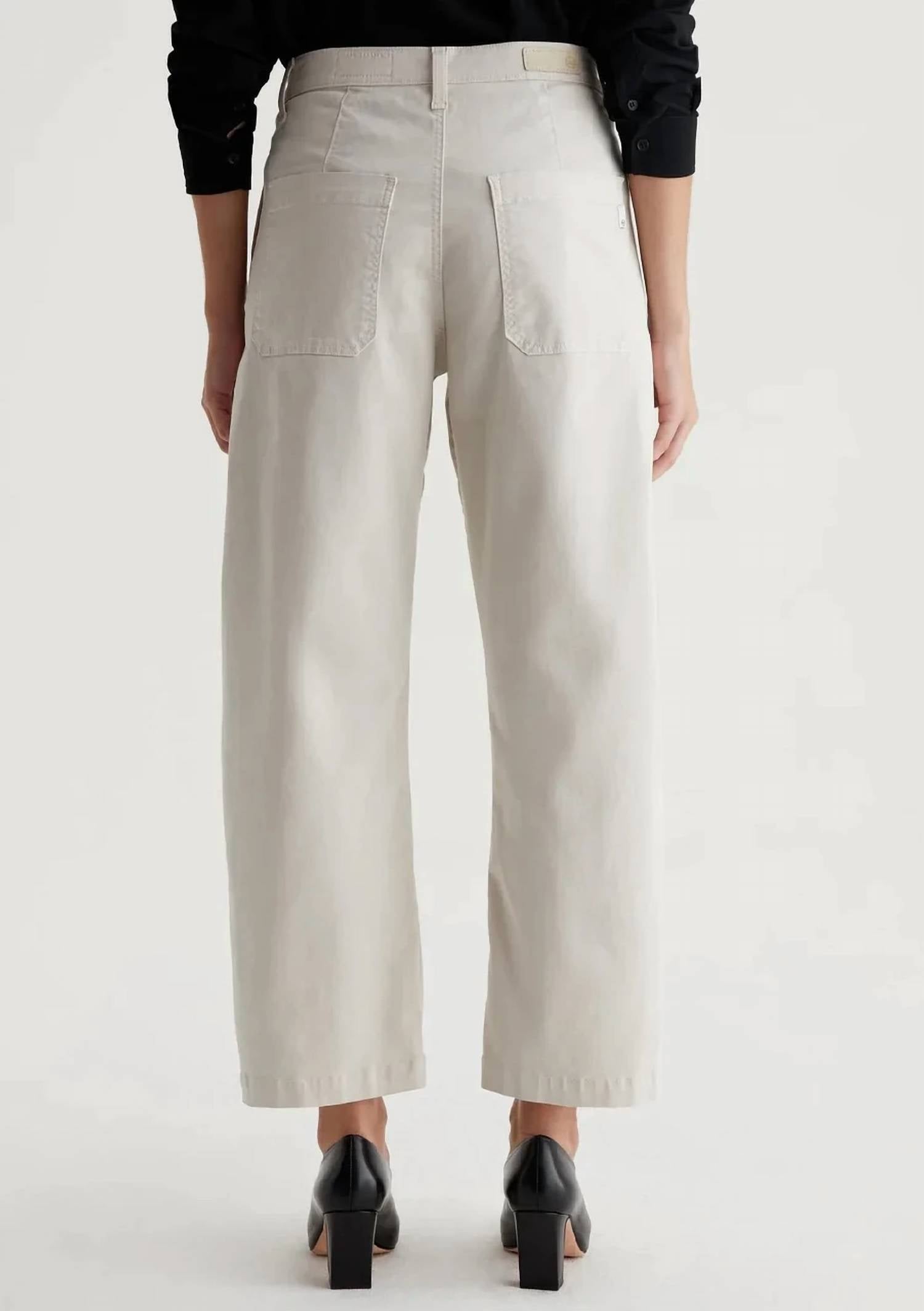AG Jeans Fiona High Rise Ankle Length Jeans in pumice - women's jeans - alternate view