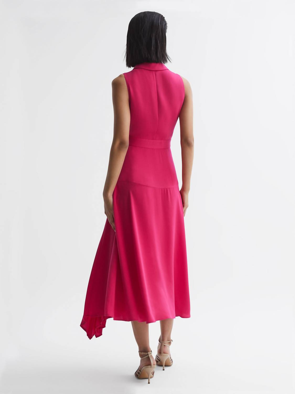Reiss - Claire Belted Pleated Midi Dress