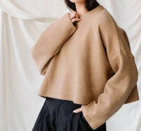Natalie Busby - Cropped Crew Sweater