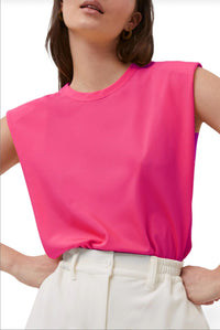 French Connection - Shoulder Pad Crepe Tank