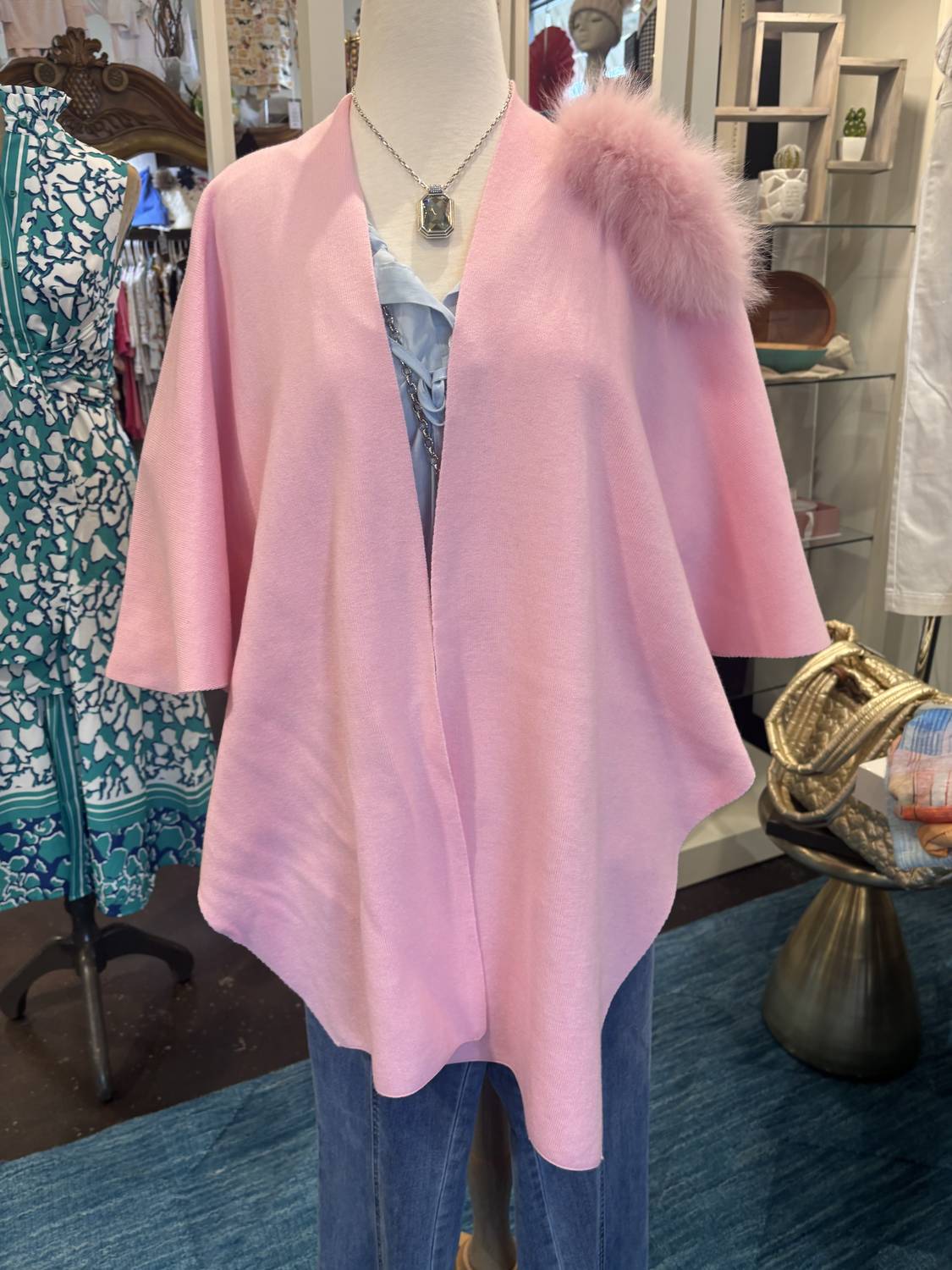 Mitchie'S Matchings - spring wrap with fox trim