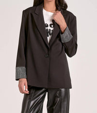 Elan - Women's Rhinestone Blazer
