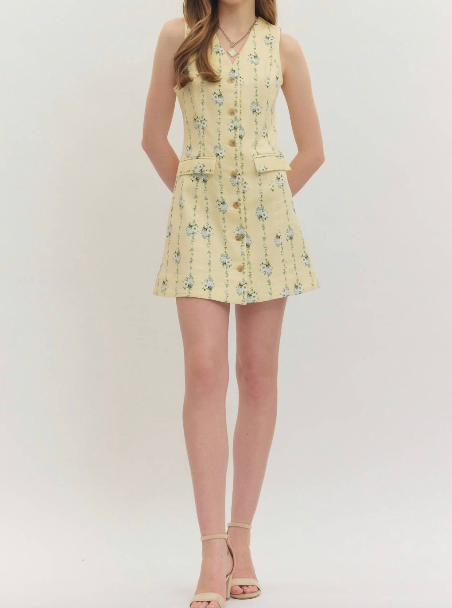 Entro - Sleeveless Floral Dress