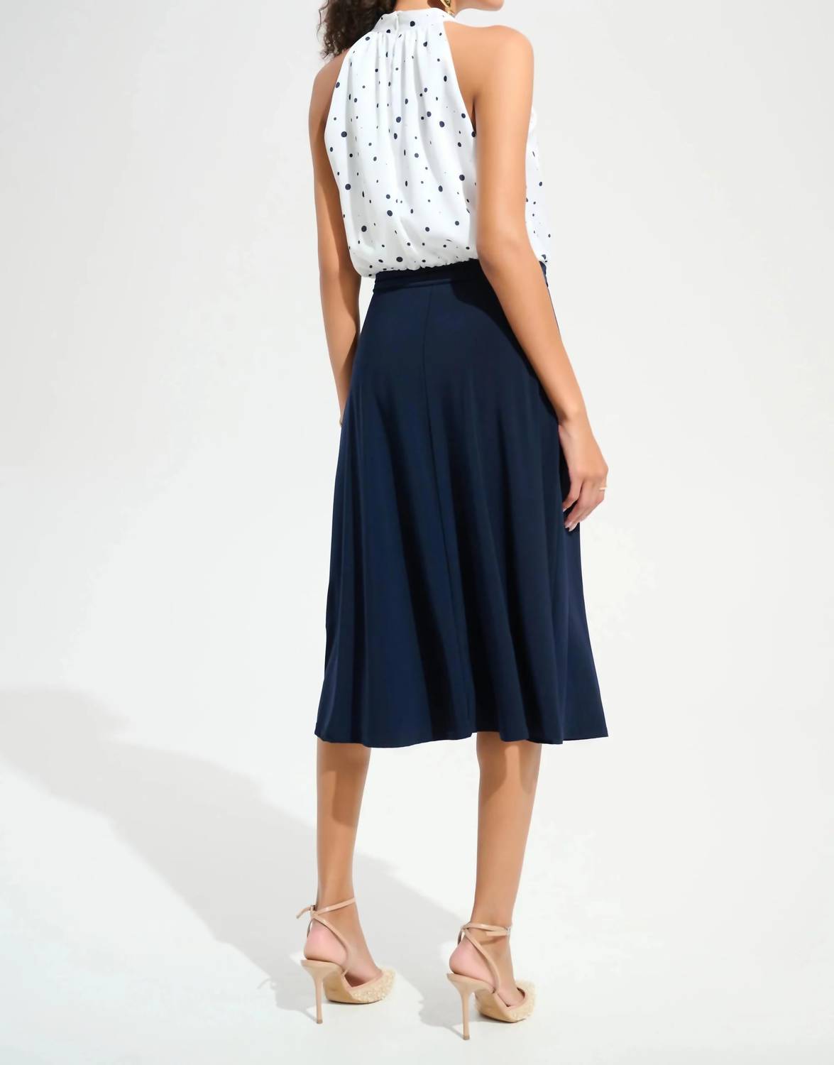 Joseph Ribkoff - Polka Dot Blouson Midi Dress