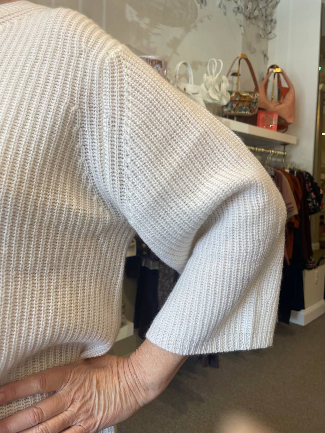 Autumn Cashmere - Elbow Sleeve Shaker Crew Top