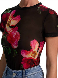 Alice + Olivia - Tess Floral Crewneck T-shirt