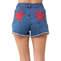 Saints & Hearts - Back Star Denim Shorts