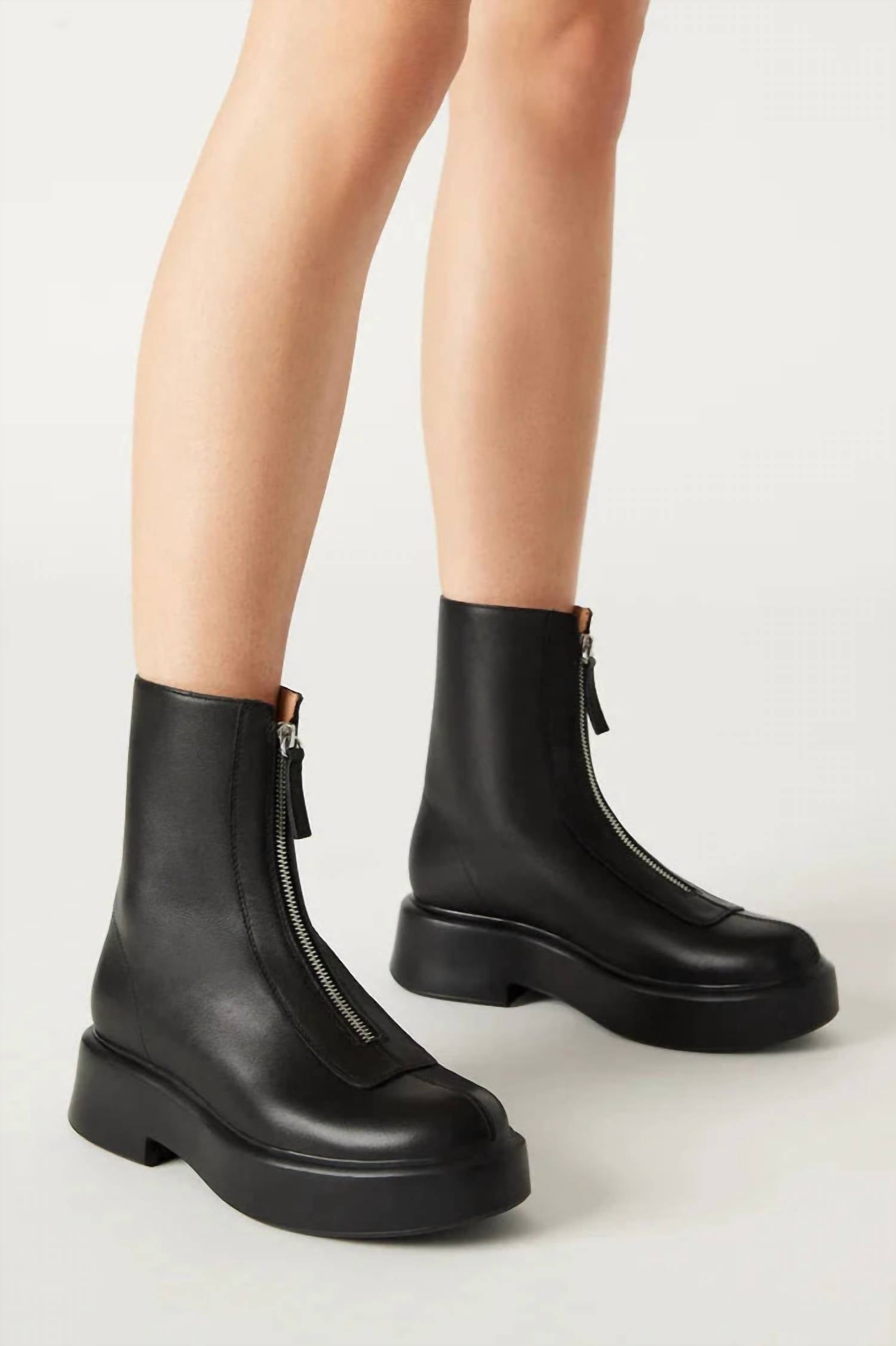 STEVE MADDEN Women's Zipper Detail Bootie in black - women's shoe