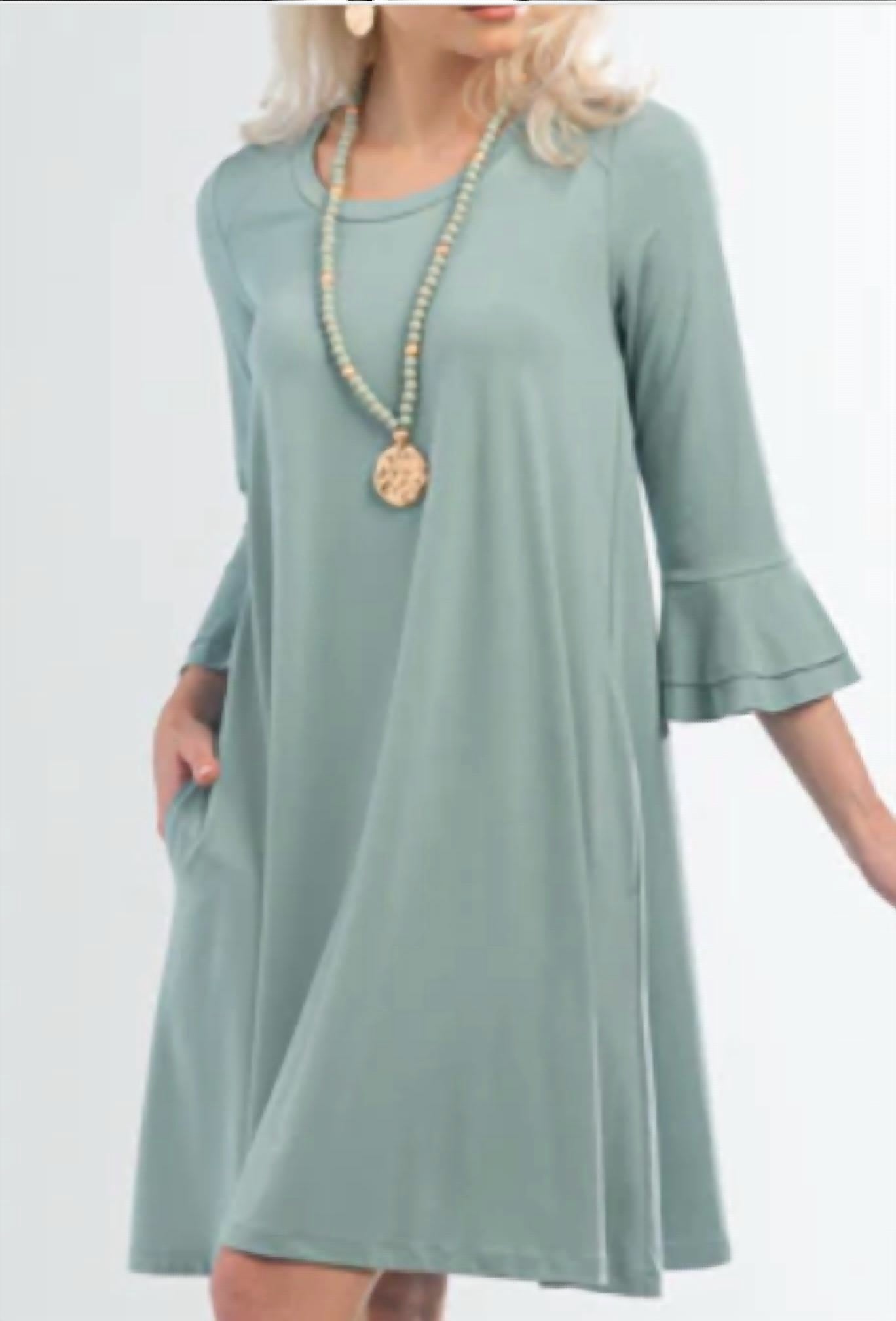Ganz - Flutter Sleeve Mini Dress