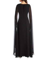R&M Richards - Chiffon Duster Cape Gown