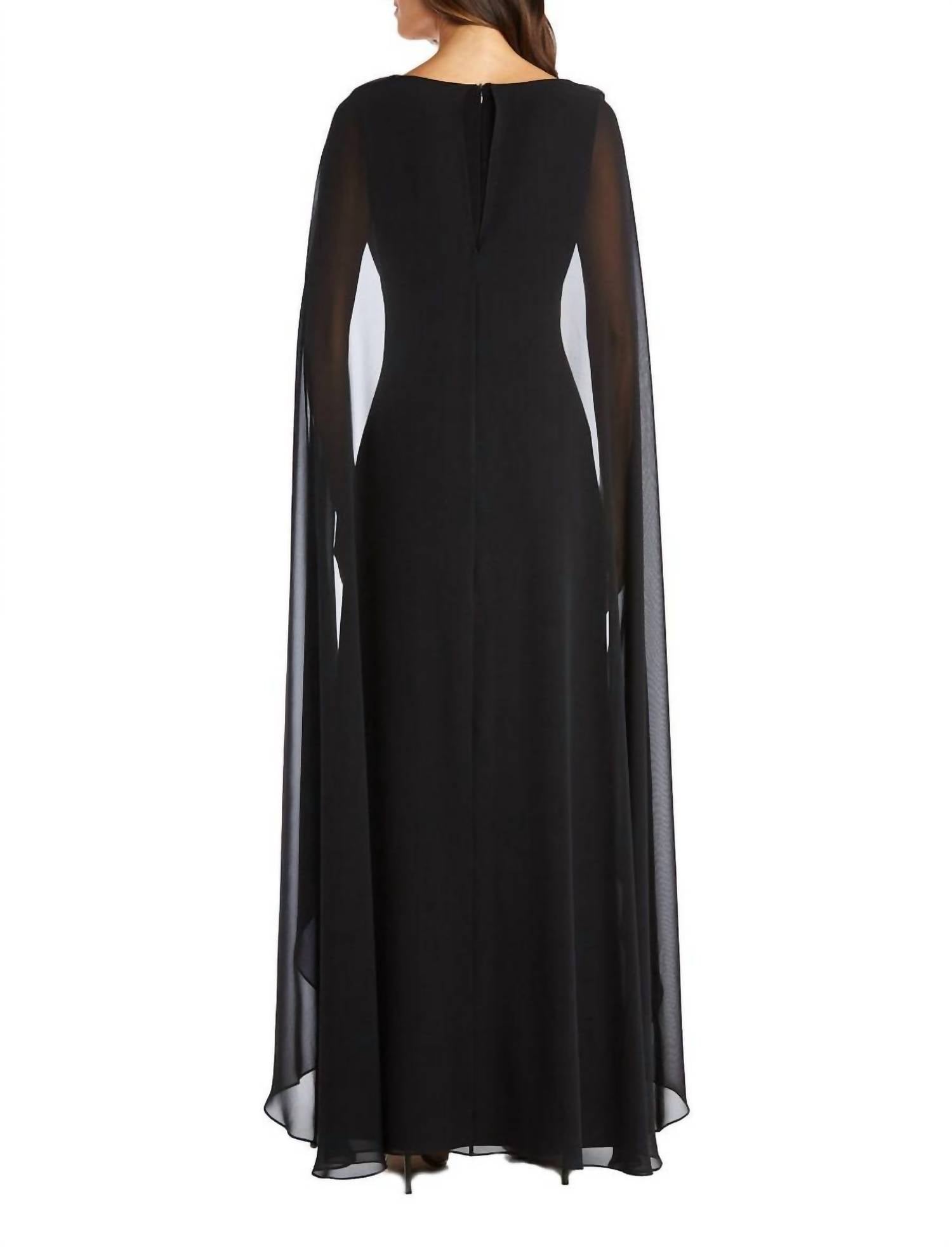 R&M Richards - Chiffon Duster Cape Gown