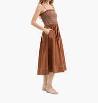 Veronica Beard - Kaela Smocked Midi Dress