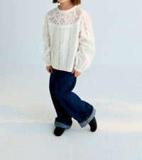 The New Society - Denim Wide Leg Pant