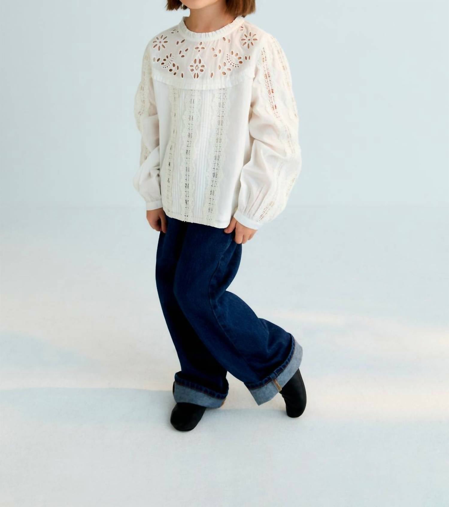 The New Society - Denim Wide Leg Pant