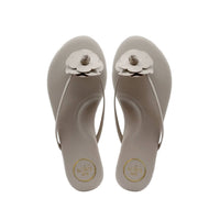 solei sea Women's Valentina Flower Sandals in tan - women's sandal - detail view