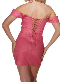 Alyce Paris - Open Back Off Shoulder Cocktail Dress