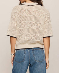Z Supply - Denman Crochet Polo Sweater