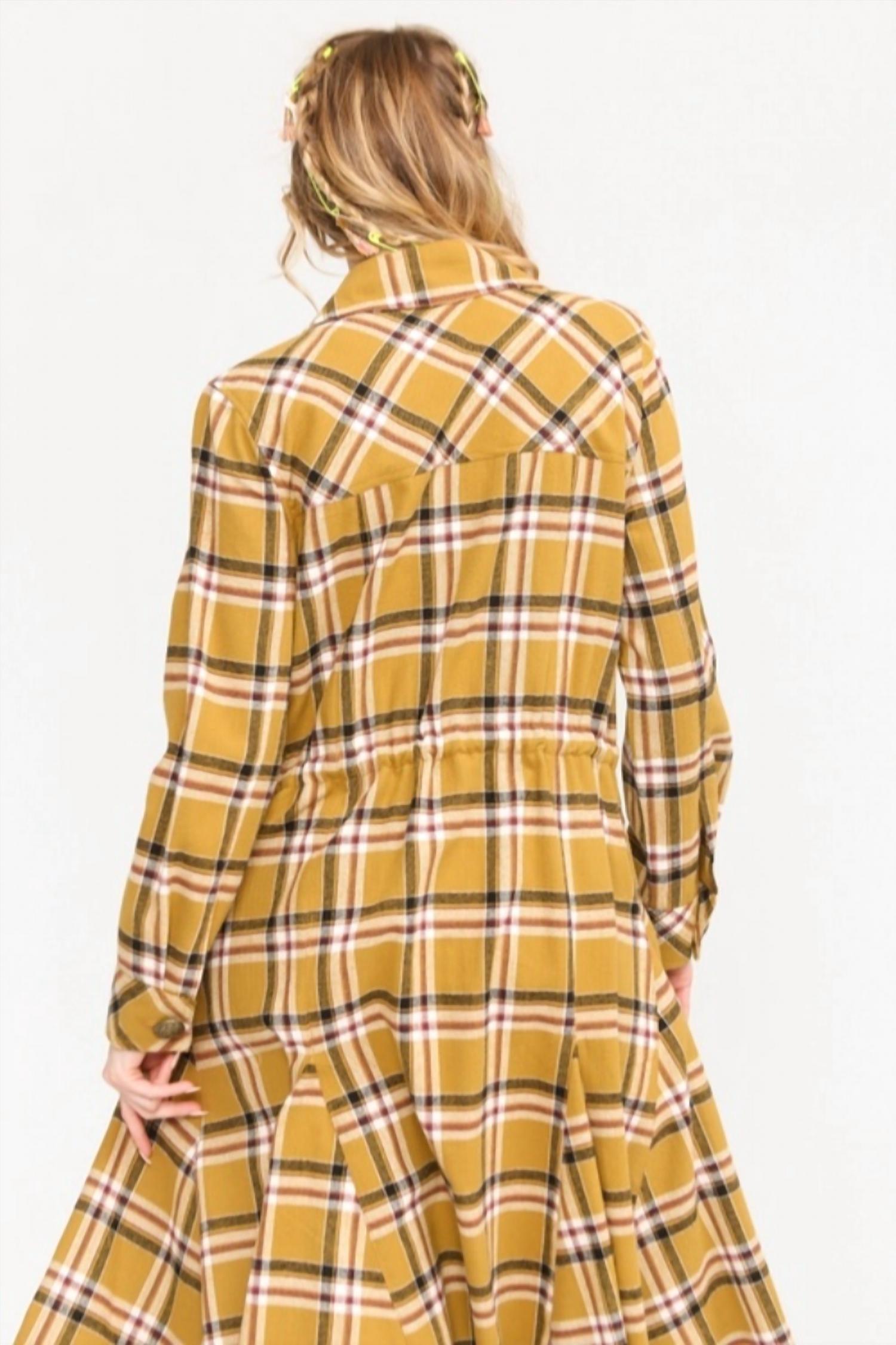 Aratta - Coco Plaid Trench Coat