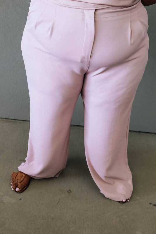 Skies Are Blue - Sora High Rise Wide Leg Pants - Plus