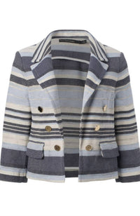 Iris Setlakwe Cropped Jacket in multi - women's jacket - detail view