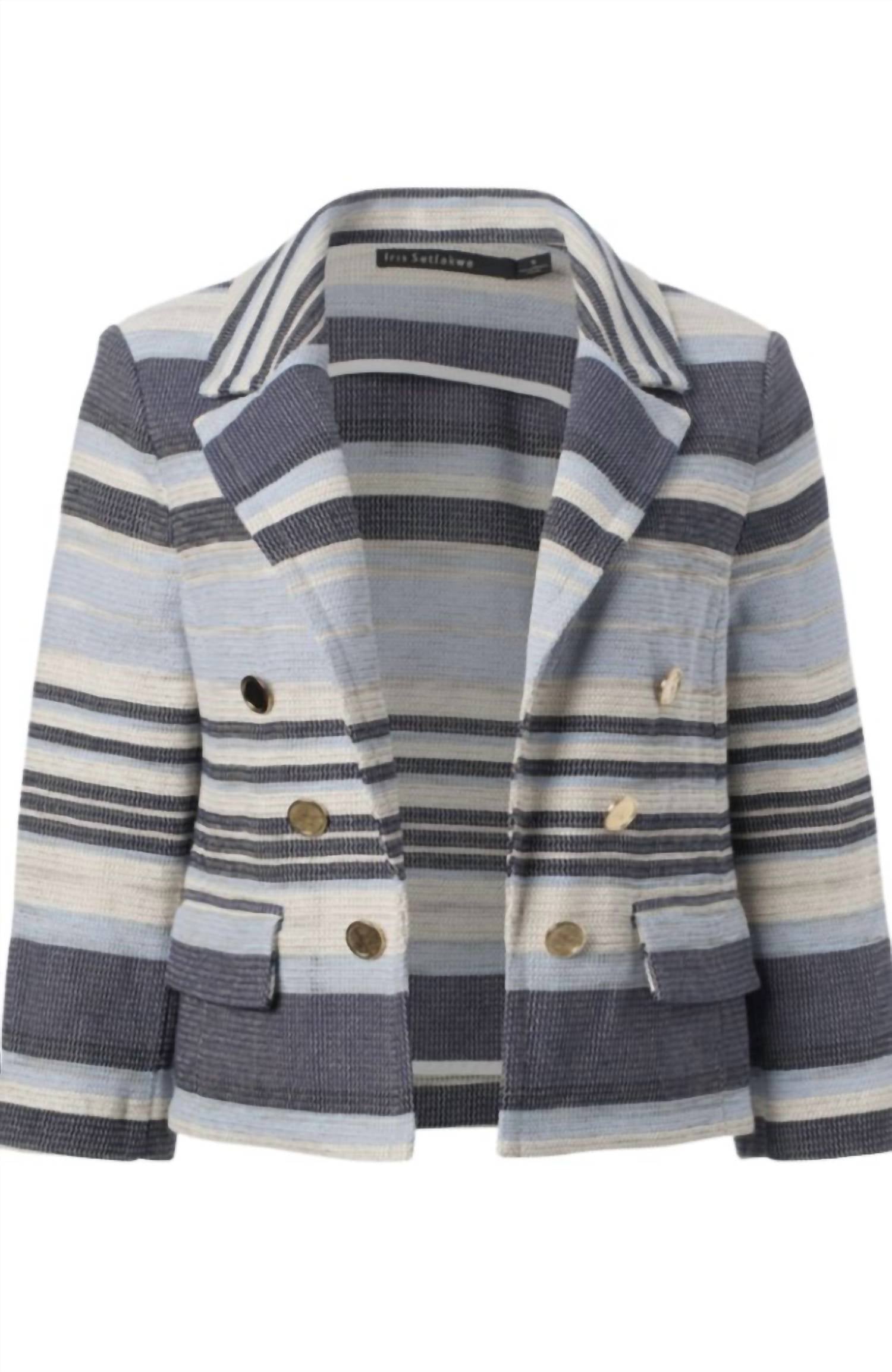 Iris Setlakwe Cropped Jacket in multi - women's jacket - detail view