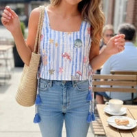 Entro - Summer Print Crop Top