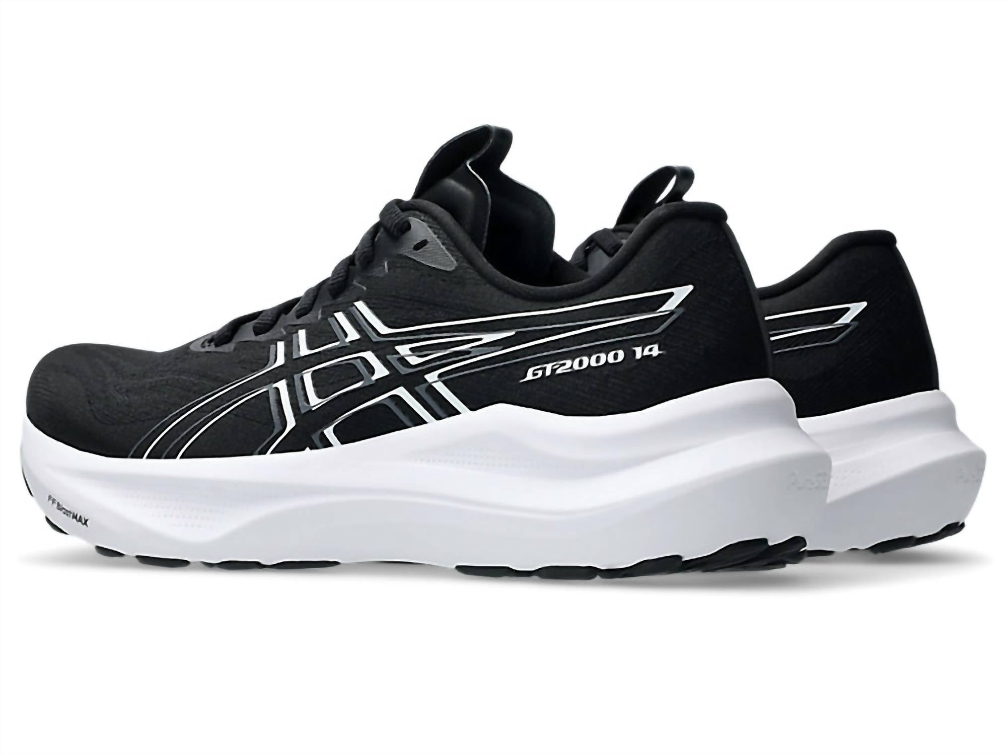 ASICS Women's Gt 2000 14 Shoes in black white - women's sneaker - detail view