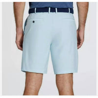 Walter Hagen Men's Performance Micro Lines Golf Shorts in soft blue - men's shorts - detail view