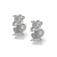 Brighton Women's Everbloom Petal Hoop Earrings in silver - women's jewelry