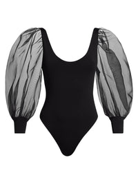 Alice + Olivia - Jillianne Scoop Puff Sleeve Bodysuit