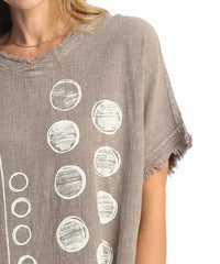 Jess & Jane - Dot N Line Cotton Gauze Top