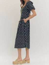 Entro - Polka Dot Midi Dress