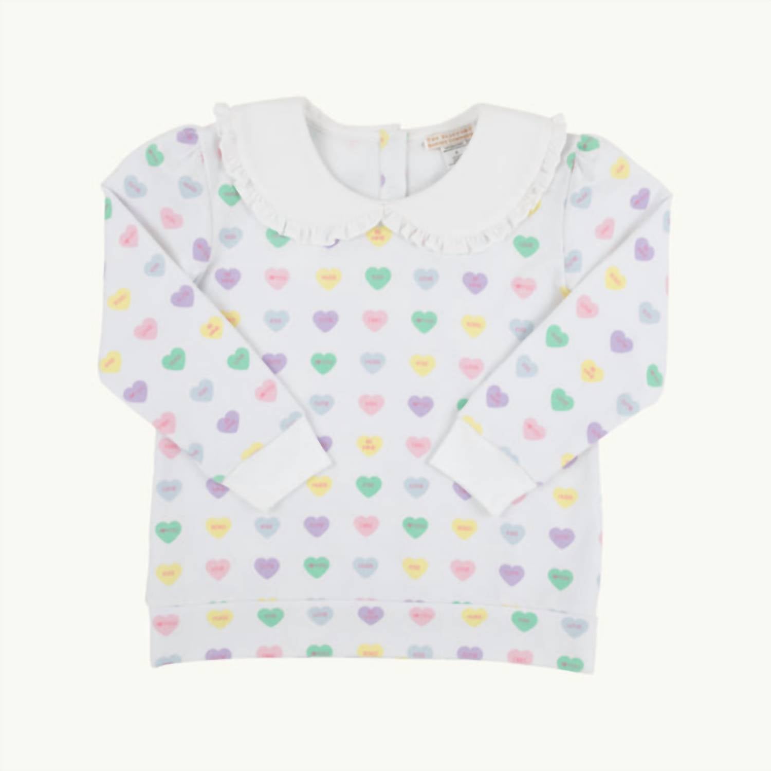 The Beaufort Bonnet Company - Girls Maude Ruffle Cassidy Comfy Crewneck Top