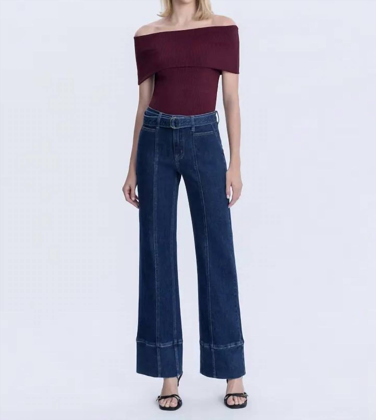 Flying Monkey - Jubilant Super High Rise Belt Strap Vintage Flare Jeans