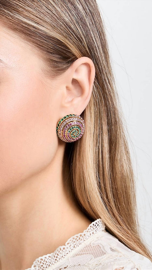 Lele Sadoughi - Women's Spiral Button Earrings