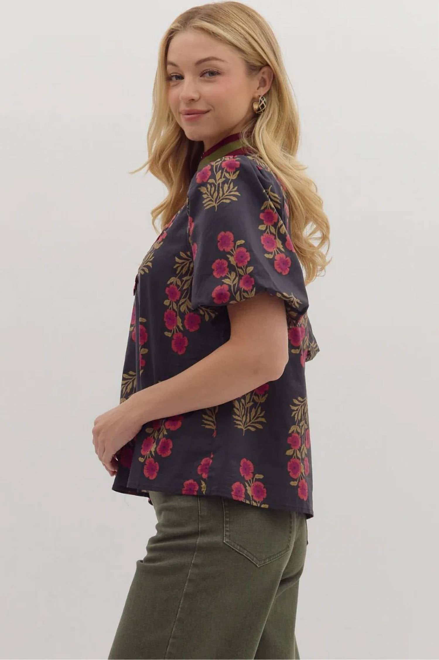 Entro - Quinn in Floral Top