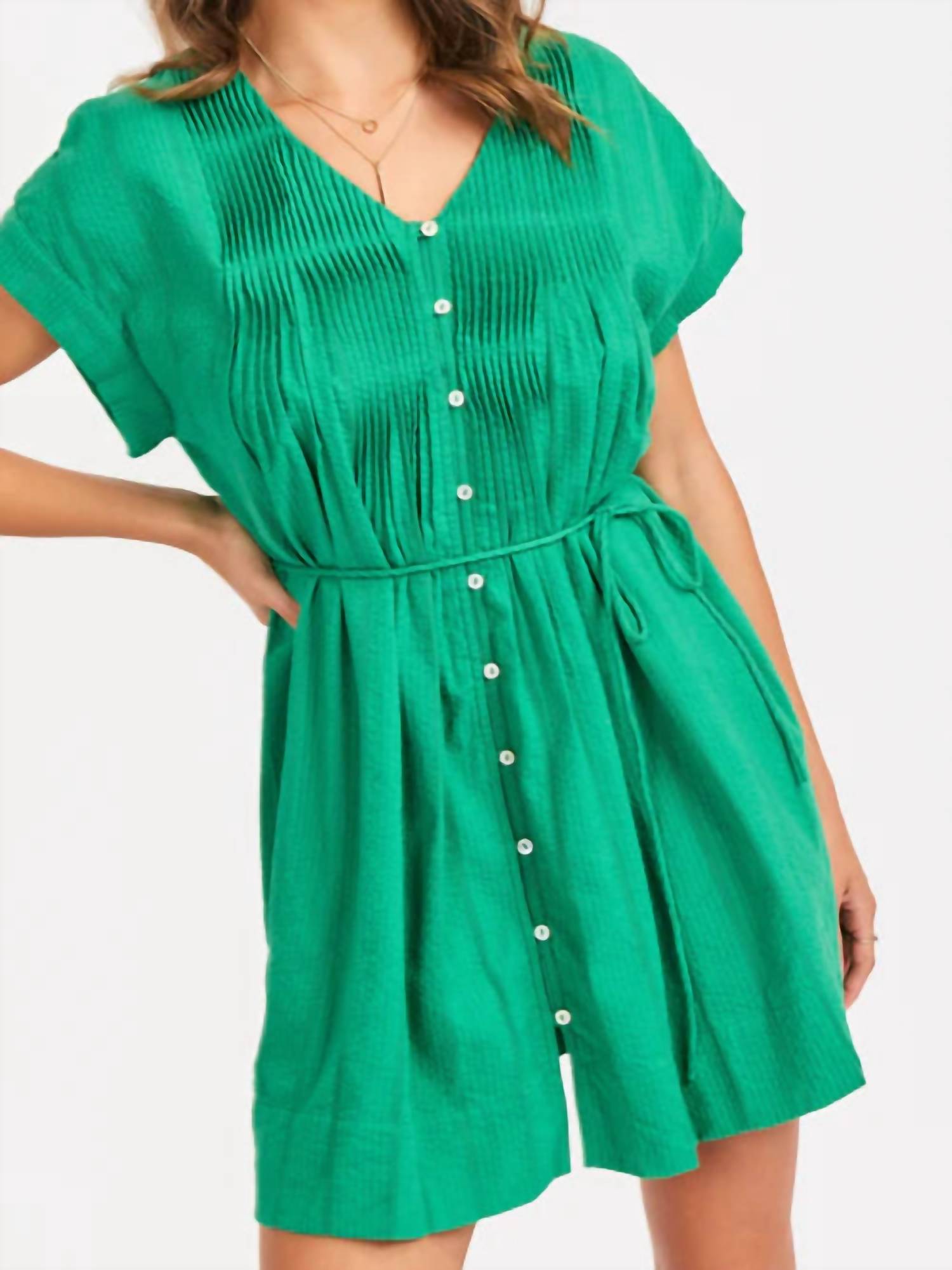 Sadie & Sage - Radiate Pintuck Mini Dress