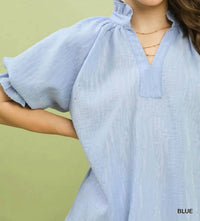 Umgee - Textured Puff Sleeve Top