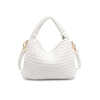 Moda Luxe - Woven Vegan Leather Crossbody Bag