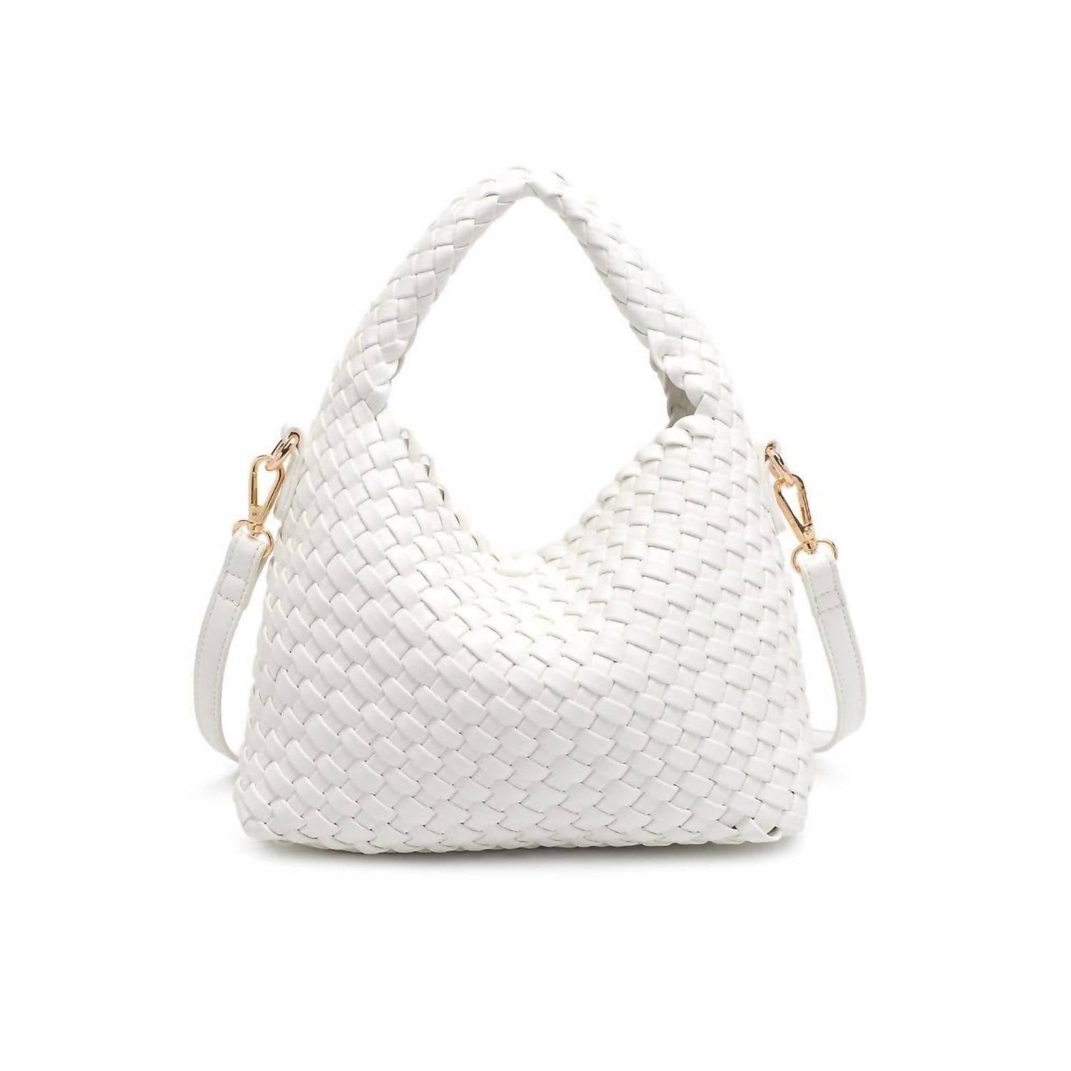 Moda Luxe - Woven Vegan Leather Crossbody Bag