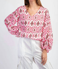 Ee:Some - Shimmering Print Blouse
