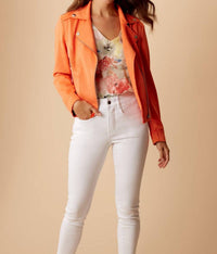 Frank Lyman - Casual Waist-length Leather Jacket