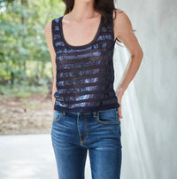 Kobi Halperin - Solstice Sequined Stripe Tank Top