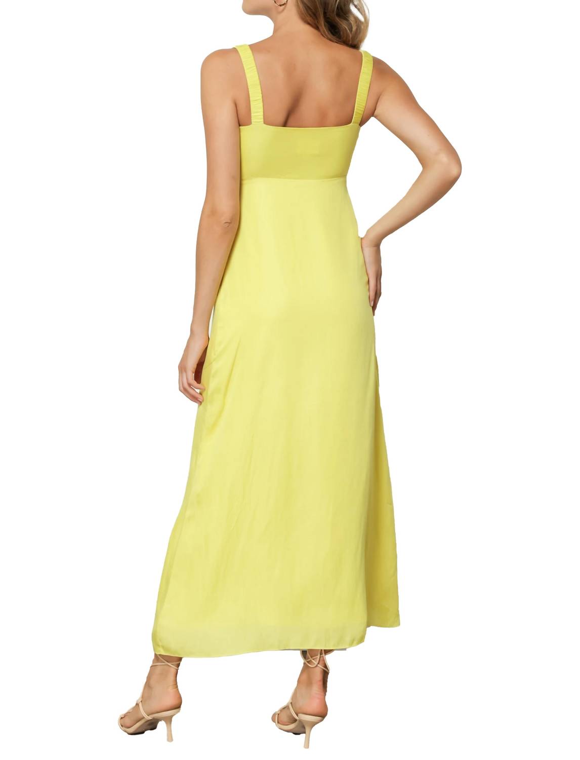 Line And Dot - Tie Neckline Brooke Midi Dress