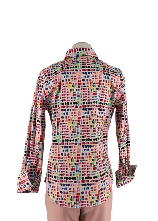 Tizzie - Women's Confetti Print Blouse