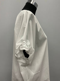 Hubert Gasser - WHITE RUCHED SLEEVE COTTON TOP