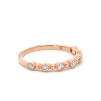 Aamiaa - 0.24 Carat Natural Diamond Bezel & Bar Band Ring
