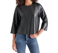 Steve Madden - Dee Faux-leather Top